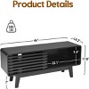 SEVOBAL TV Stands and Consoles Mid-Century Modern TV Stand, Stylish Media Console for TVs in Living Room, Bedroom, Black, 14.2"*46"*17.8" - 3 of 4