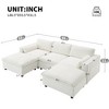 86.5'' Chenille Modular Sectional Sofa with Storage Pockets, Ottomans, and Pillows, 5-Seat U-Shaped Cloud Couch for Living Room - 2 of 4
