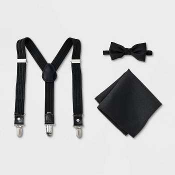 Boys' 3pk Suspender Set - Cat & Jack™ - Black