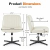 Cross legged chair, Pipersong Meditation Chair, No Wheels Armless Swivel Home Office Chair, Adjustable Wide Seat Computer Task Chair-The Pop Home - 2 of 4