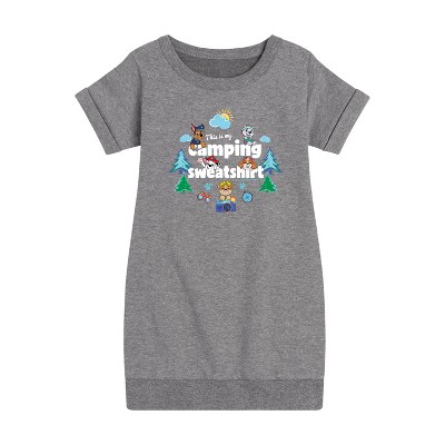 - Paw Patrol - This Is My Camping Sweatshirt Graphic Short Sleeve Fleece Dress