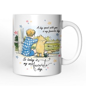 A Day with You is My Favorite Mug, Pooh Bear's Sentimental Quote (Non-Custom Only)| OrnamentallyYou - 1 of 4