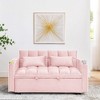 SKRAN Versatile Foldable Sofa Bed in 3 Lengths, Modern Sofa Sofa Sofa Velvet Pull-Out Bed, Adjustable Back and Ashtray and Swivel Phone Stand - 4 of 4