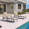 PURPLE LEAF Outdoor Chaise Lounge Chair Set of 2 Patio Pool Lounger Chairs with Wooden Armrest Sunbathing Tanning Recliner for Outside Backyard - 4 of 4