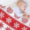 DSANE Red Christmas Christmas Throw Blanket Soft Fleece Christmas Blanket Cozy Flannel Throw for Couch Bed - 4 of 4