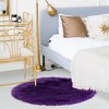 PiccoCasa Office Home Bedroom Faux Sheepskin Puffy Plush Area Soft Warm Floor Mat 1 Pc - 2 of 4