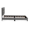 Poundex, Twin Upholstered Bed Frame with Slats in Faux Leather - 4 of 4