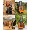 Heavy Duty Forklift Safety Cage, 36x36 Inches with Casters, Chain, and Safety Lock, supports up to 1200LBS for 1-3 People - 3 of 4