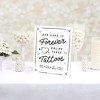 Big Dot of Happiness Our Love is Forever Unlike These Tattoos Sign - Printed on Sturdy Plastic Material - 10.5 x 13.75 in - Sign with Stand - 1 Piece - 3 of 4