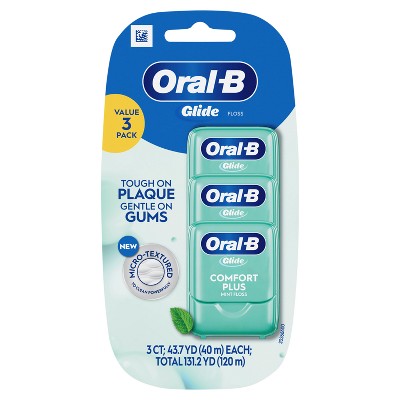 Oral-B Glide Pro-Health Comfort Plus Dental Floss, Extra Soft, 40m,  3 Pack