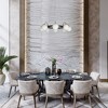 LNC Aladarimostinin Wagon Wheel Oversized Chandelier, Brushed Black and Polished Gold with Opal Glass,5/6/8Light,30.7in/33.5/34.2in - 4 of 4
