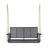 Classic 49.5" 2-Person Acacia Wood Porch Swing with 8ft Chains, Hanging Bench with Slatted Design, 800lbs Weight Capacity - 2 of 4