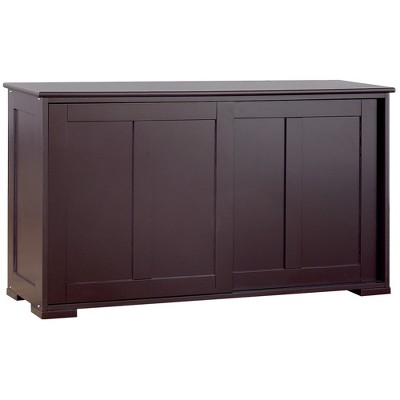 Dark Brown Painted Composite Wood Kitchen Storage Cabinet