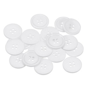 Unique Bargains Sewing Resin Round Flat 4-Hole Replacement Craft Buttons 20 Pcs - 1 of 4