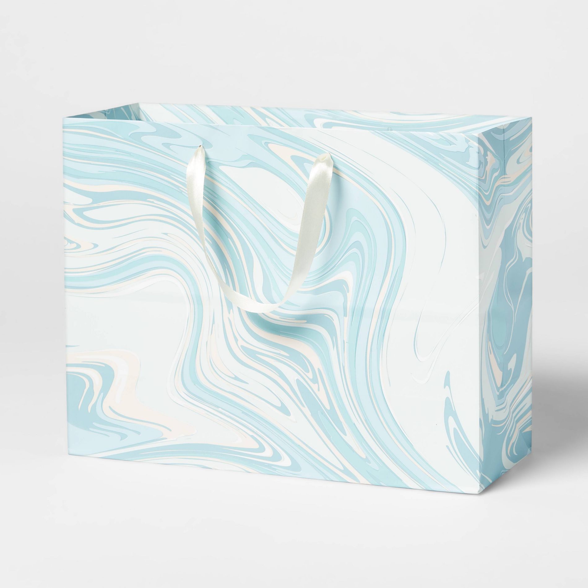 Large Marble Pattern Gift Bag Blue/White - Spritz™