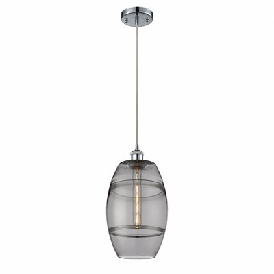 Vaz - 1 Light Cord Hung Mini Pendant In Industrial Style-9.88 Inches Tall and 8 Inches Wide