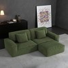TiramisuBest 106.3" Large Striped Fabric Compression Sofa, Modern Living Room & Bedroom Furniture, High Rebound Green - 3 of 4