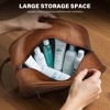 Lee Toiletry Bag for Men, PU Leather Travel Dopp Kit, Water-Resistant Men's Shaving Kit Bathroom Organizer, Gifts for Men - 4 of 4