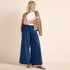 Lands' End Women's Poplin Mid Rise Pleated Slouchy Pants - 4 of 4