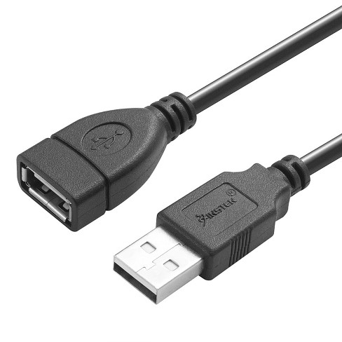 Insten Usb 2.0 Type A To A Extension Cable M/f, 25ft, Black : Target