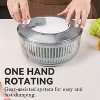 Attop Salad Spinner and Vegetable Chopper Set with 3 Blades, 4.2Qt Large Bowl for Effortless Lettuce Drying, Onion Dicing, and Potato Cutting - 3 of 4