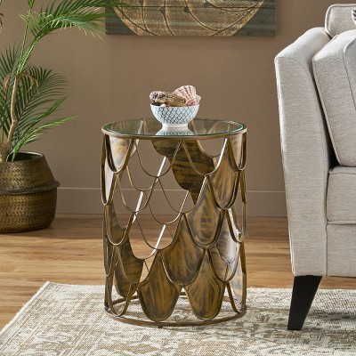 NicBex Side Table Simple Coffee Table with Hollow Design Modern End Table for Bederoom and Living Room