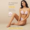 Niidor Women's Invisible Strapless Bra Backless Sticky Bra Upgrade Magnetic Clasp Adhesive Bra New Craft Lace Silicone Bras with Thong Underwear - 4 of 4