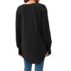 Imily Bela Womens Deep V Neck Tunic Tops Long Sleeve Oversized Casual Loose Fit Curved Hem T Shirts - 4 of 4