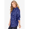 Roaman's Women's Plus Size Long Sleeve Kate Big Shirt - 4 of 4