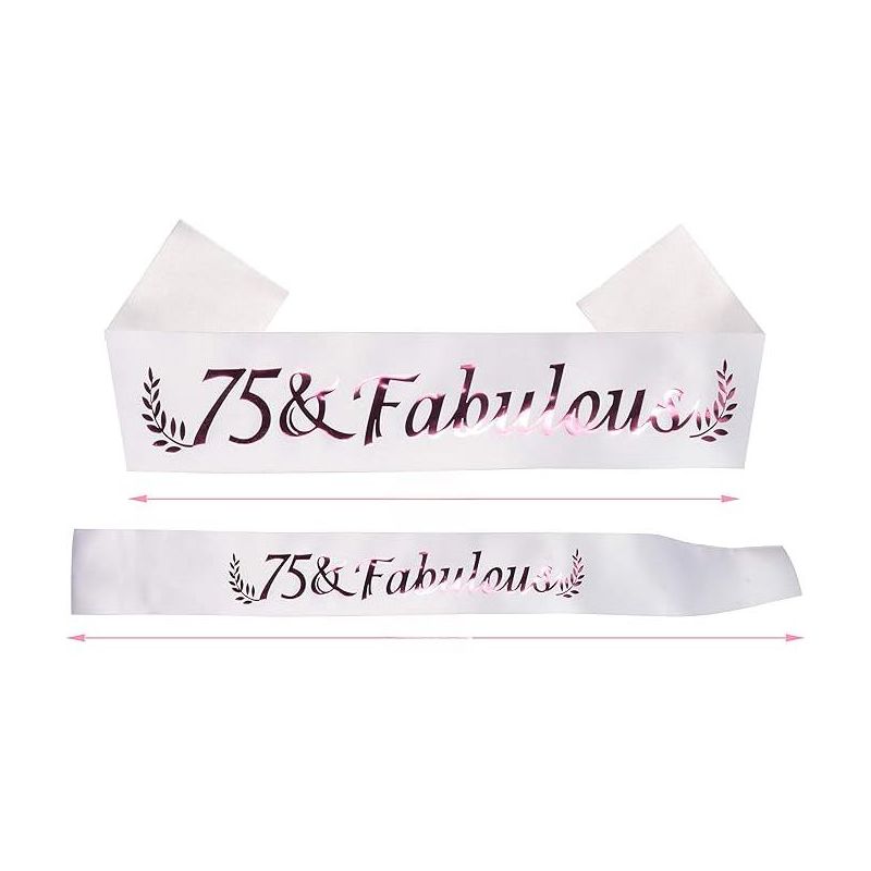 Meant2tobe 75th Birthday Sash And Tiara For Women - Pink, 5 of 6