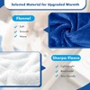 Costway 50'' x 60''Electric Heated Blanket Throw Reversible Flannel & Faux Shearling Blanket Red/Blue/Grey - 3 of 4