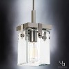 Urban Ambiance Luxury Modern Farmhouse Modern Pendant,  11-7/8"H x 6-1/2"W SQ,  Brushed Nickel Finish, UHP2447 - 3 of 4