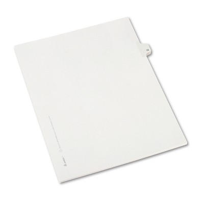 Avery Allstate-Style Legal Exhibit Side Tab Divider Title: 19 Letter White 25/Pack 82217