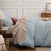 100% Washed Cotton Duvet Cover Minimalist Cotton Duvet Cover for All Seasons GentleSoft™ Plain Simple Bedding Set - 2 of 4