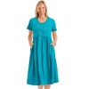 Collections Etc Easy Fit Button Front Scooped Neckline Knit Dress - 4 of 4