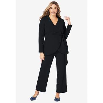 Jessica London Women's Plus Size Double-breasted Pantsuit, 12 W