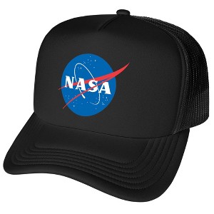 Nasa Official Meatball Logo Foam Trucker Cap Black - 1 of 4