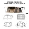 Naturehike Village 4/8 Person Camping Family Tent-60S Easy Instant Setup,4 Season,Blackout tent,UPF 12500+,Waterproof 3000mm,Large Waterproof Shelter - 3 of 4