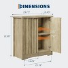 Fluted 2-Door Buffet Sideboard Cabinet with Adjustable Shelf - Modern Wood Console Table with Spacious Tabletop - 2 of 4