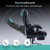Kumasinova Reclining Office Chair with Footrest,Executive Computer Chair with Massaging Lumbar Cushion,Leather Ergonomic Chair for Home Office,Black - 3 of 4