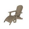 WestinTrends Tuscany HIPS Outdoor Patio Folding Adirondack Chair with Ottoman (2-Piece Set) - 4 of 4