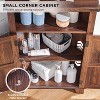SinCiDo Bathroom Corner Cabinet w/Barn Door & Adjustable Shelf, Farmhouse Small Storage Cabinet for Bathroom, Living Room - 4 of 4