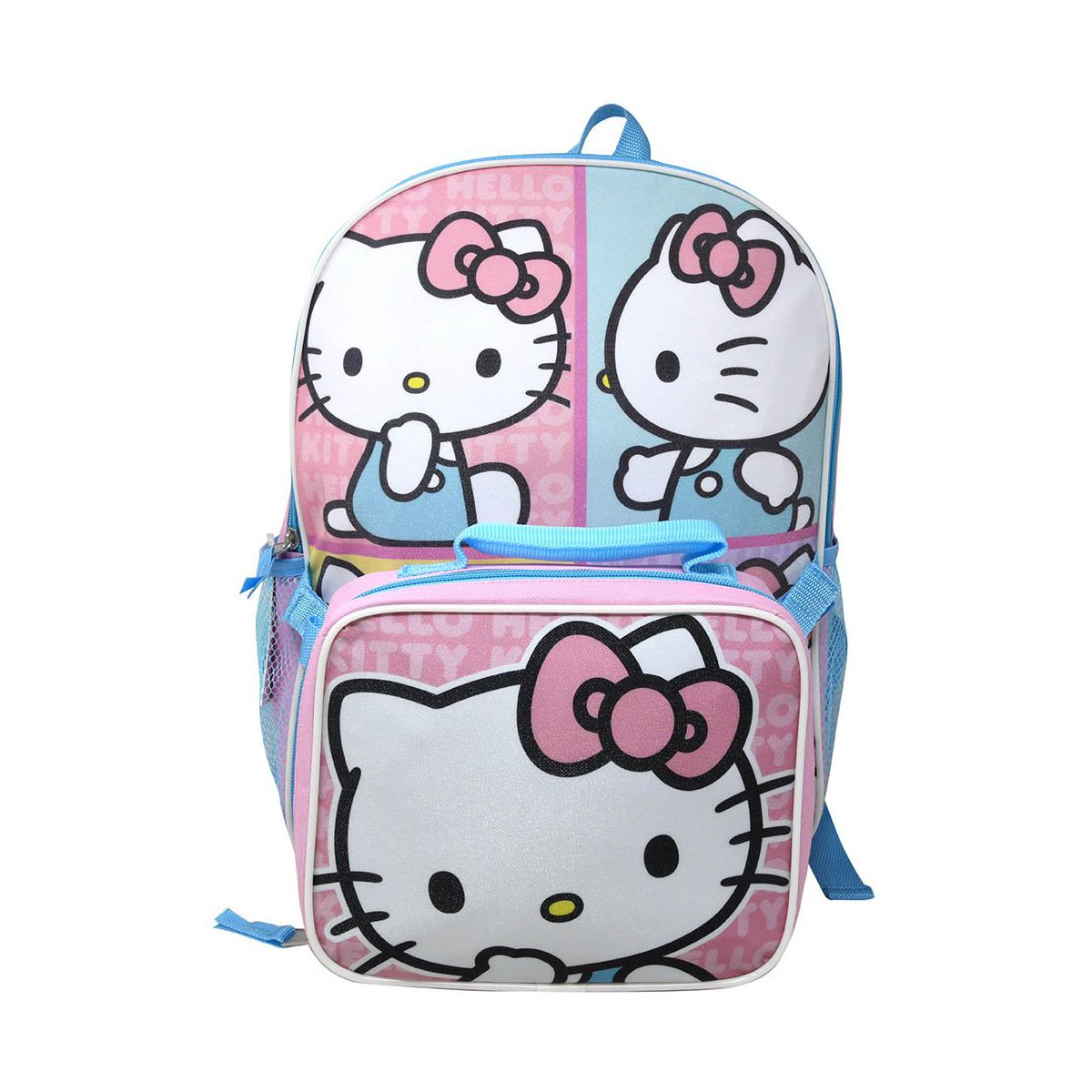 Hello Kitty 16" Pink Backpack with Rectangular Lunch Bag