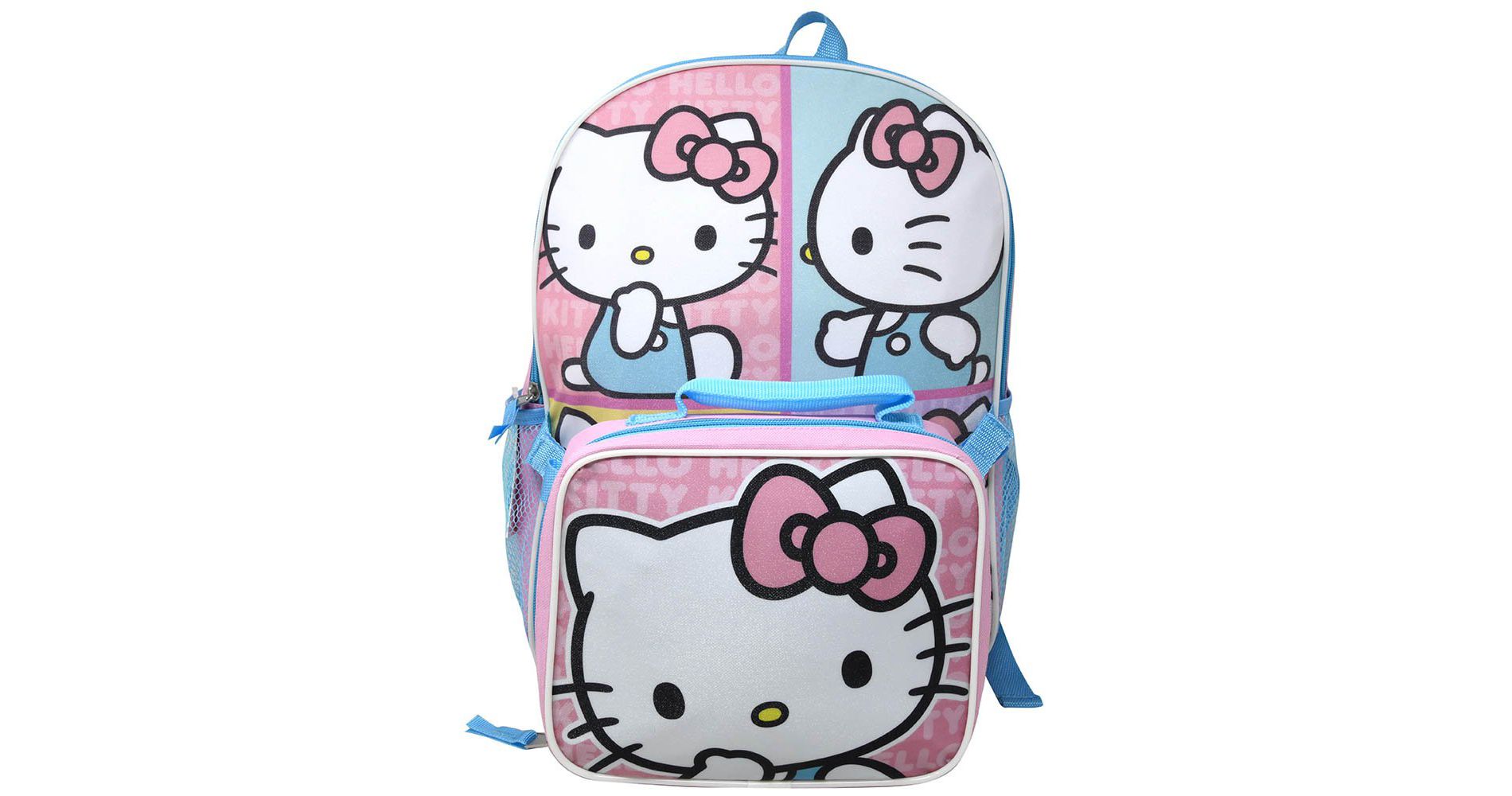 Hello Kitty 16" Pink Backpack with Rectangular Lunch Bag