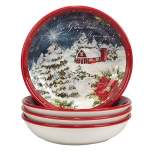 Set of 4 Silent Night Soup Dining Bowls - Certified International