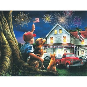 Sunsout God Bless the USA 300 pc  Fourth of July Jigsaw Puzzle 28794 - 1 of 4