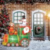 ChicFurnit Inflatable Holiday Decorations 5.9FT Christmas Train with Snowman Inflatable Decoration for Holiday Yard Display, Green, 70.9"*51.2"*70.9" - 2 of 4