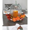 AuldHome Design Fall Leaves Candle Wreaths 2pk; Autumn Colors Candle Rings, Thanksgiving Decor - 4 of 4
