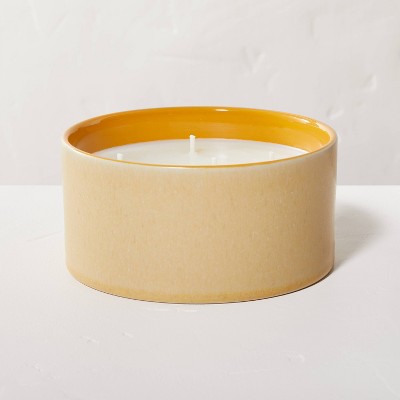 20.8oz Golden Hour Large Tonal Ceramic 4-Wick Candle Yellow - Hearth & Hand™ with Magnolia