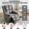 Manual Recliner Chair with Vibration Massage and Lumbar Heating,Single Sofa with Side Pocket,Rocking Chair with Cup Holder,Recliner Chair for Bedroom - 4 of 4